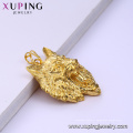 33521 bijoux xuping pendentifs animaux en forme de tête de loup plaqué or 24k